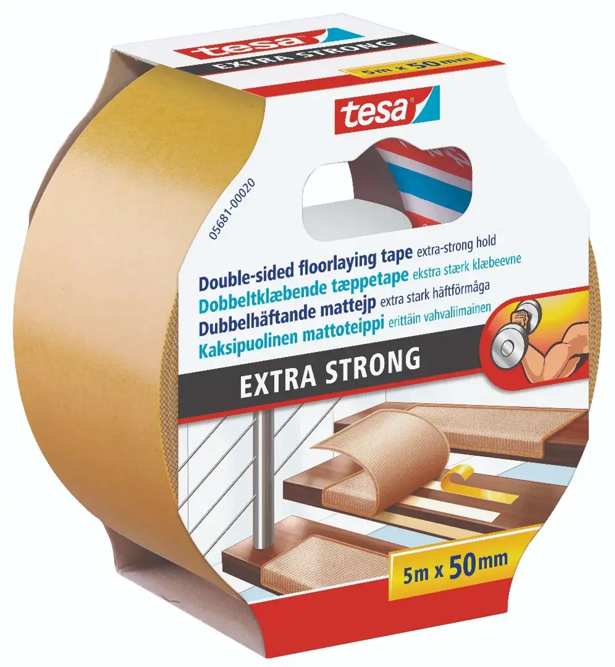 05681-000 tesa Verlegeband EXTRA STRONG, 5 m x 50 mm