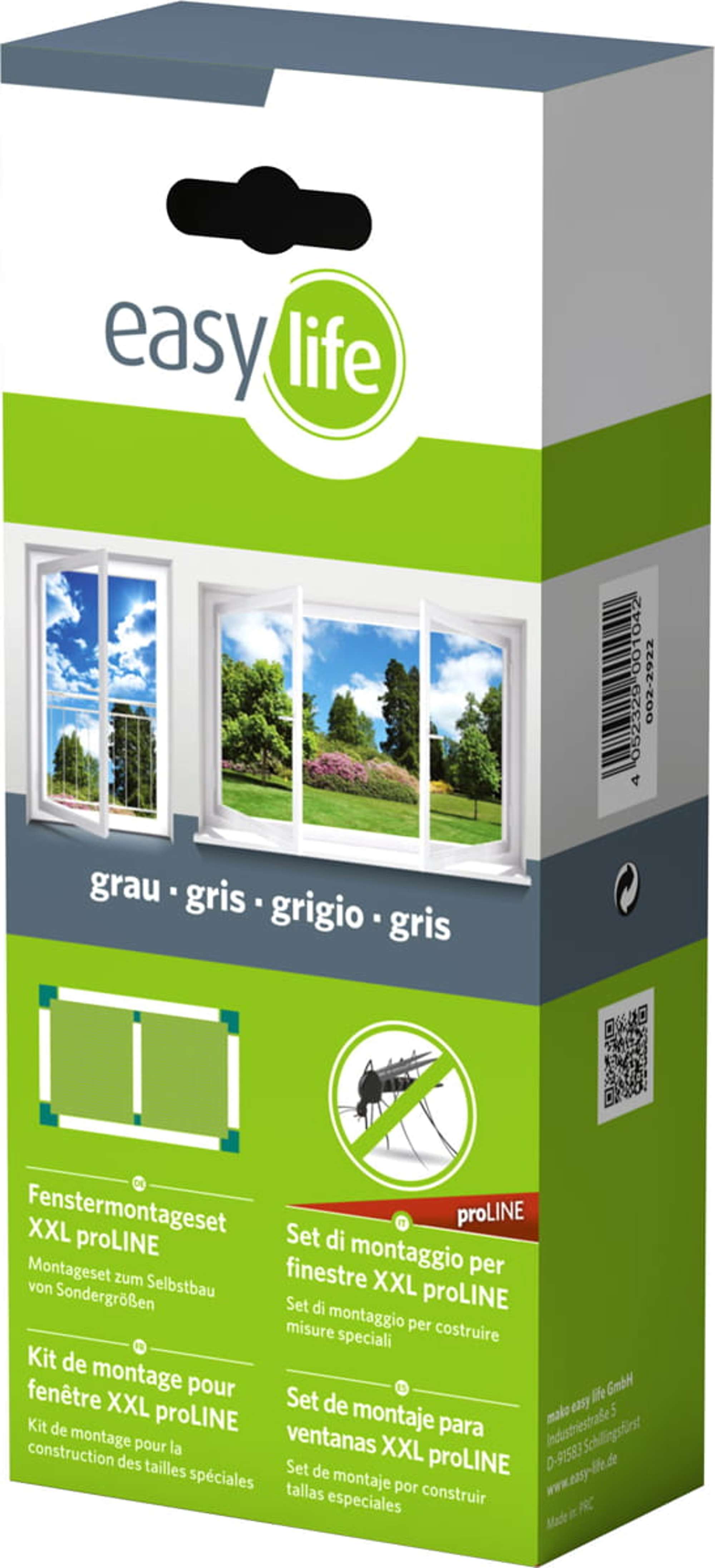 2922-000 easylife IS-Alu-Fenster-Montageset XXL proLINE, anthrazit