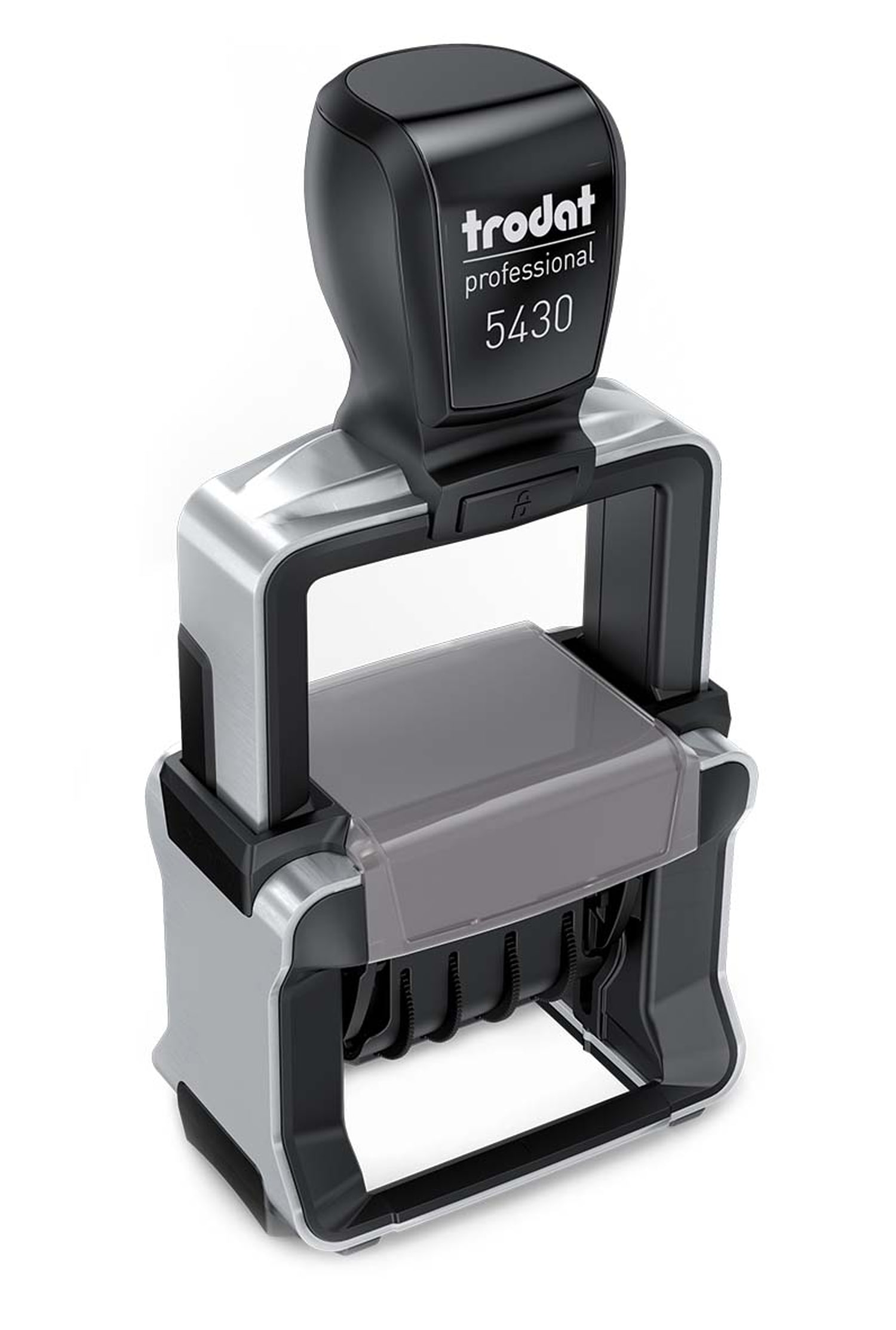 WEDO Stempel Datum 3 Texte, Trodat 5430/L Prof. Edelstahl