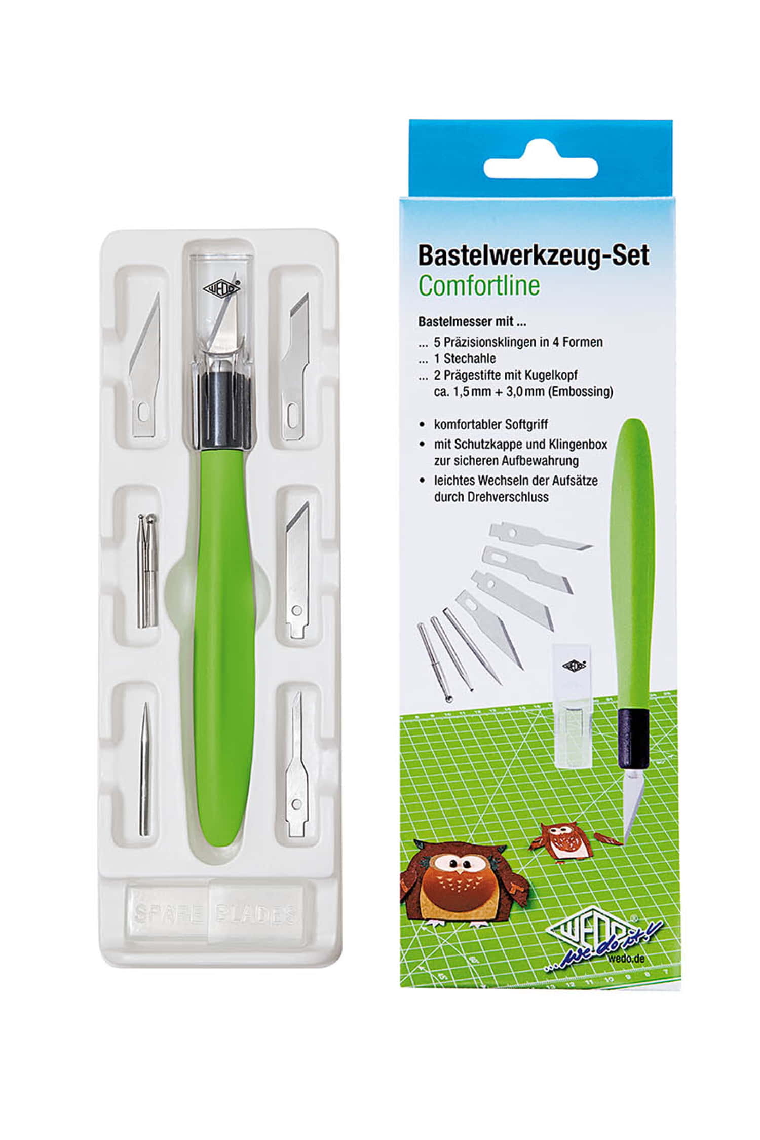 WEDO Cutter Hobbymesser Set, Comfortline incl. Zubehör