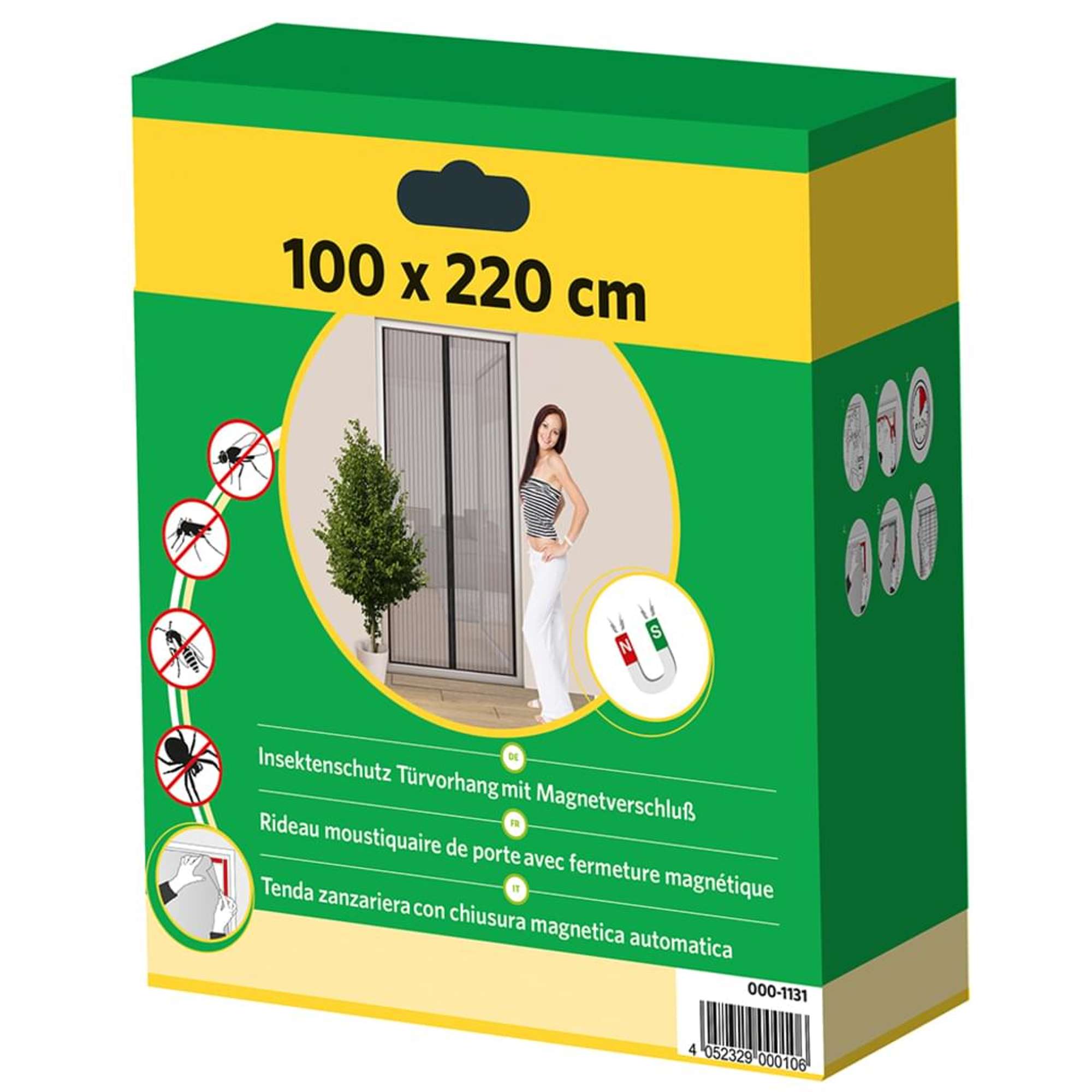 1131-000 IS-A-Magnet-Tuervorhang Basic, Polyester 100 x 220 cm anthrazit