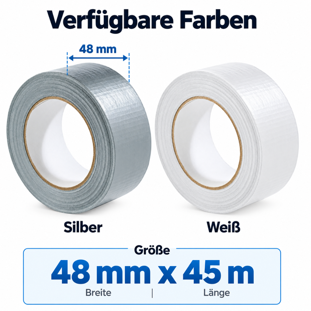 Scapa 3159 Basic Duct Tape - Gewebeklebeband (wasserundurchlässig), 48 mm x 45 m, silber