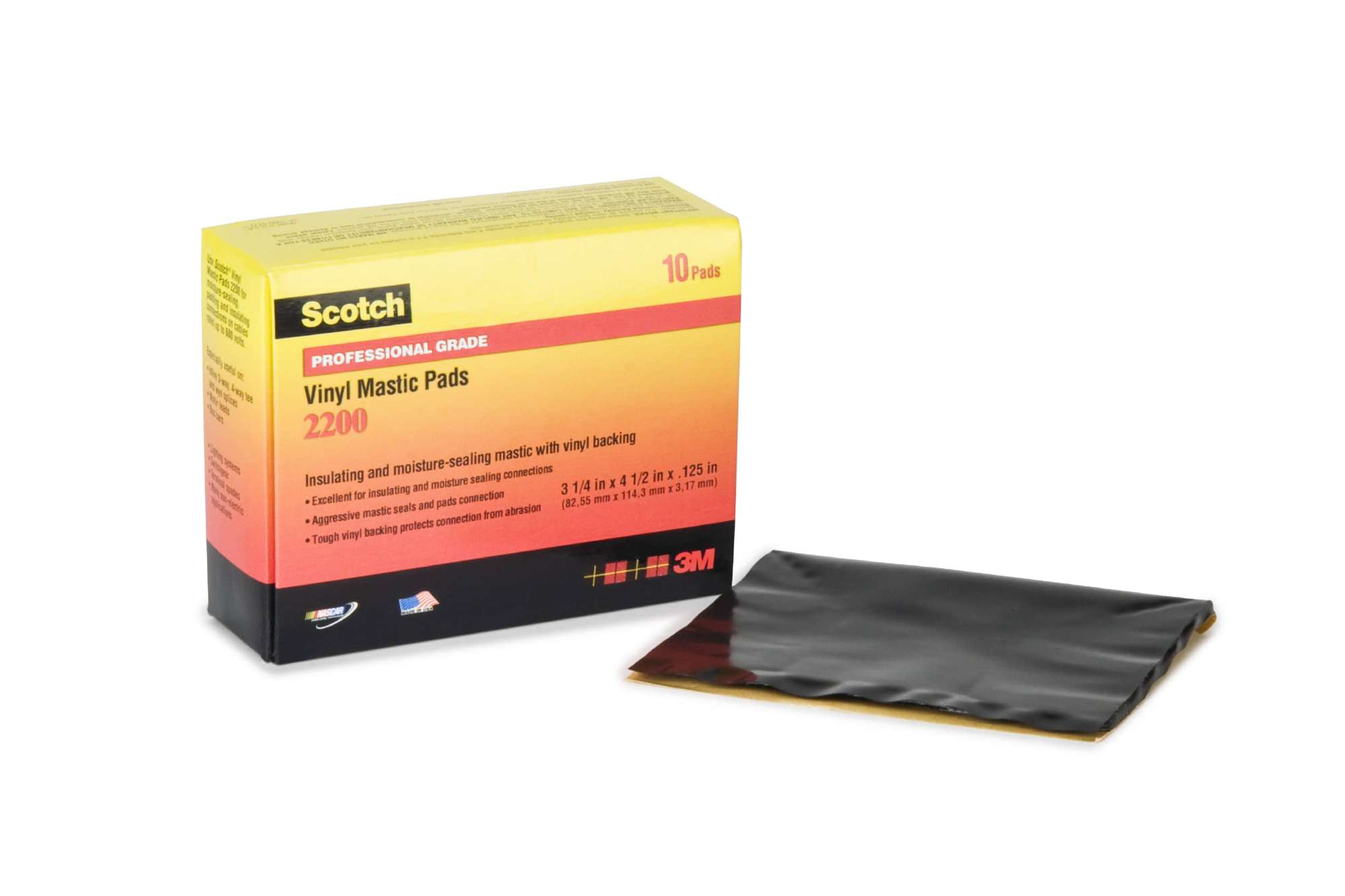 3M2200B-000 3M Scotch 2200 Buthyl-Kautschuk-Platte, 1.14 m x 165 mm, schwarz