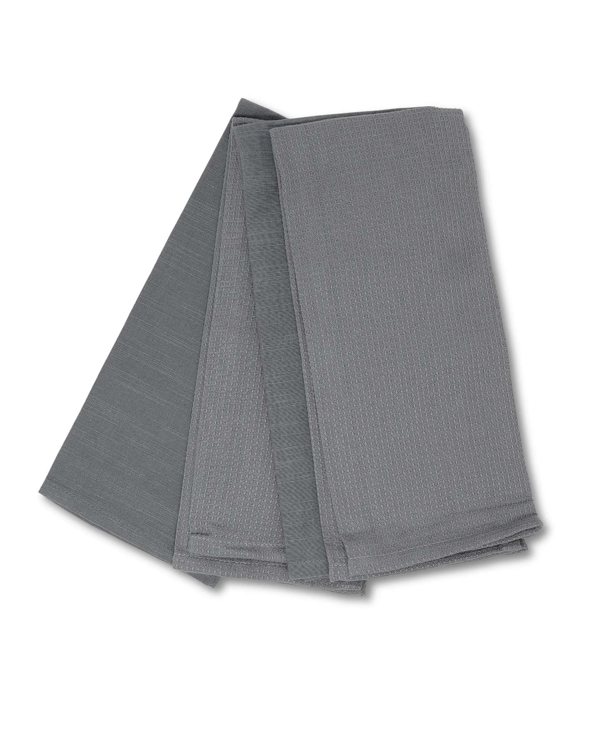 gws Geschirrtuecher 4er Set Anthrazit 45 x 70 cm 100 Prozent Baumwolle OEKO TEX Standard 100 saugfaehig langlebig