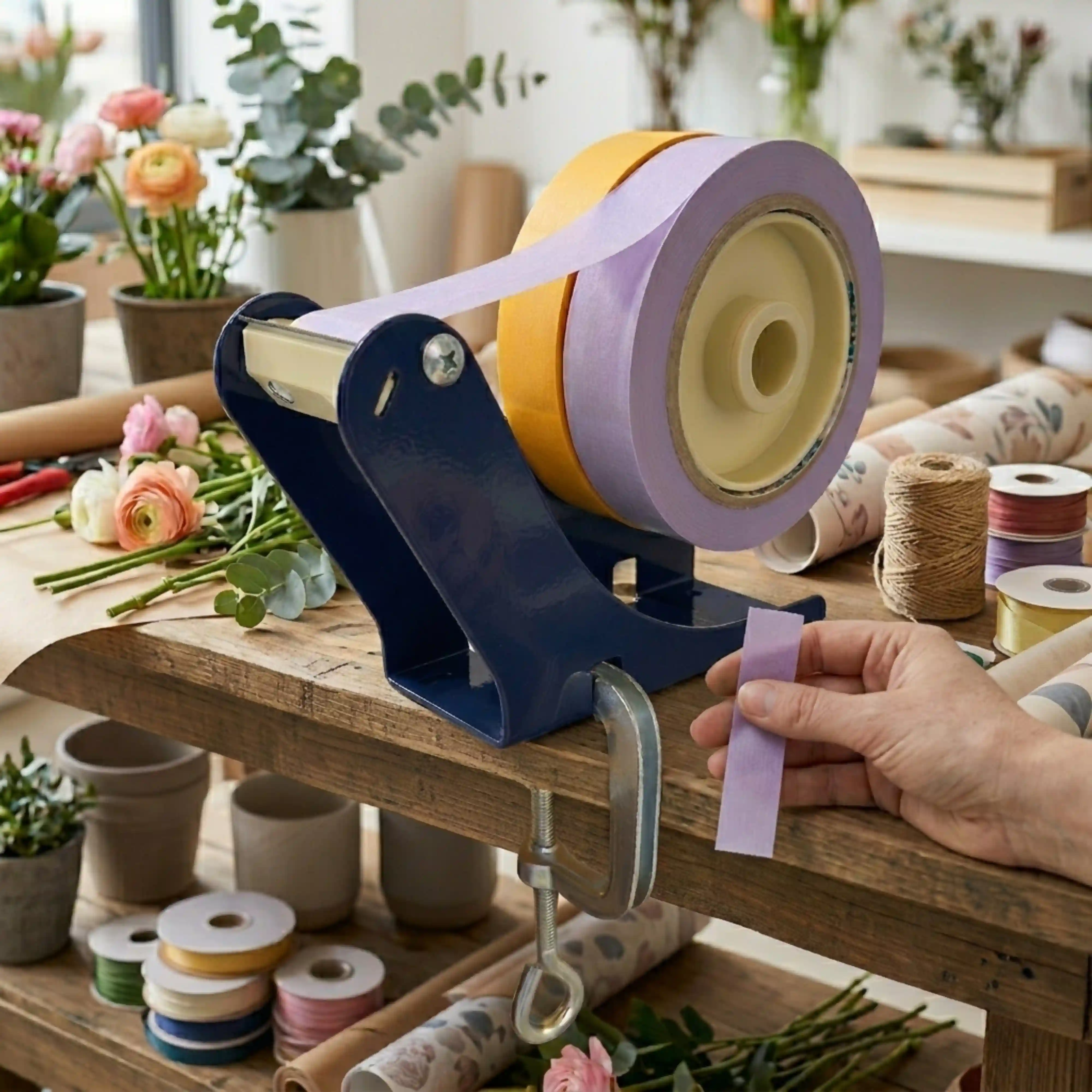 gws Handabroller Tischabroller mit Tischzwinge für 25 mm / 50 mm