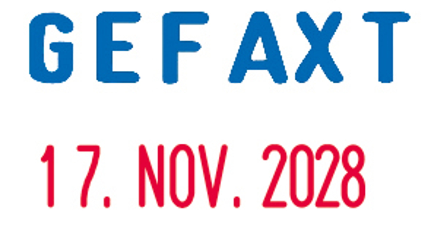 WEDO Stempel Printy Gefaxt, Trodat 4850/L9