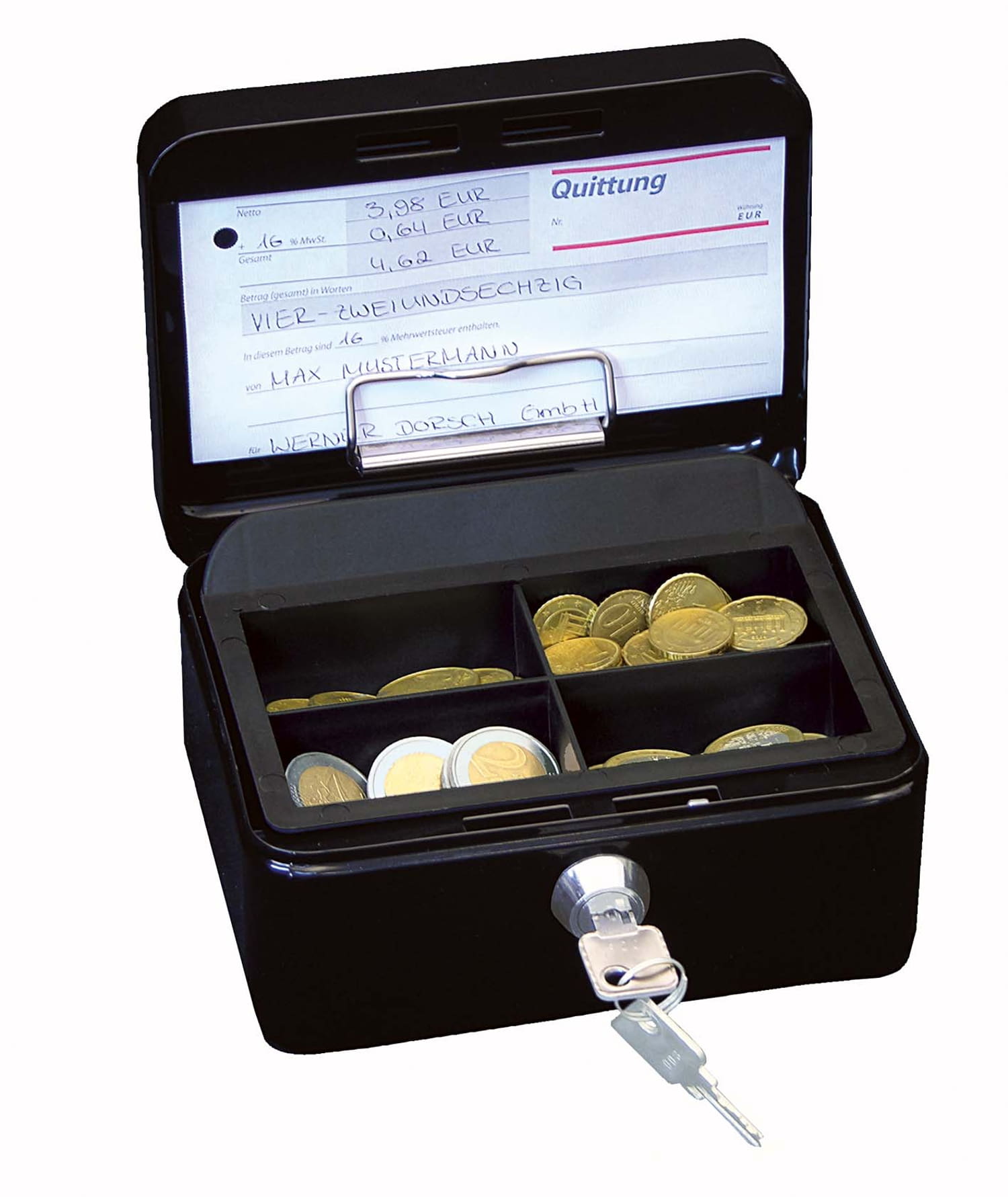 WEDO Geldkassette Gr.1 sw, 15,2x11,5x8,0cm mit Clip