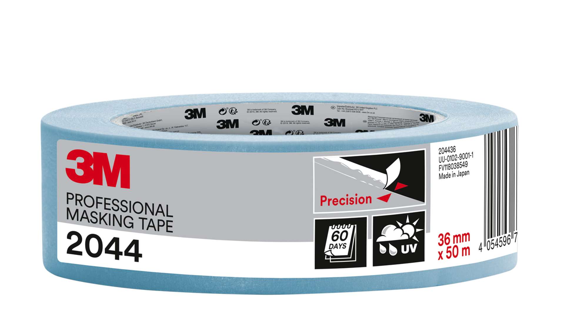 3M 2044 Malerabdeckband, 50 m x 36 mm, blau