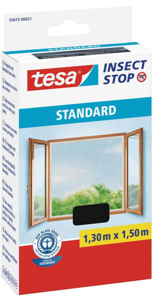 tesa® Insect Stop Fliegengitter STANDARD für Fenster anthrazit